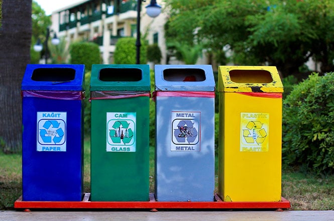 different-colored-recycle-garbage-trash-bins-cans